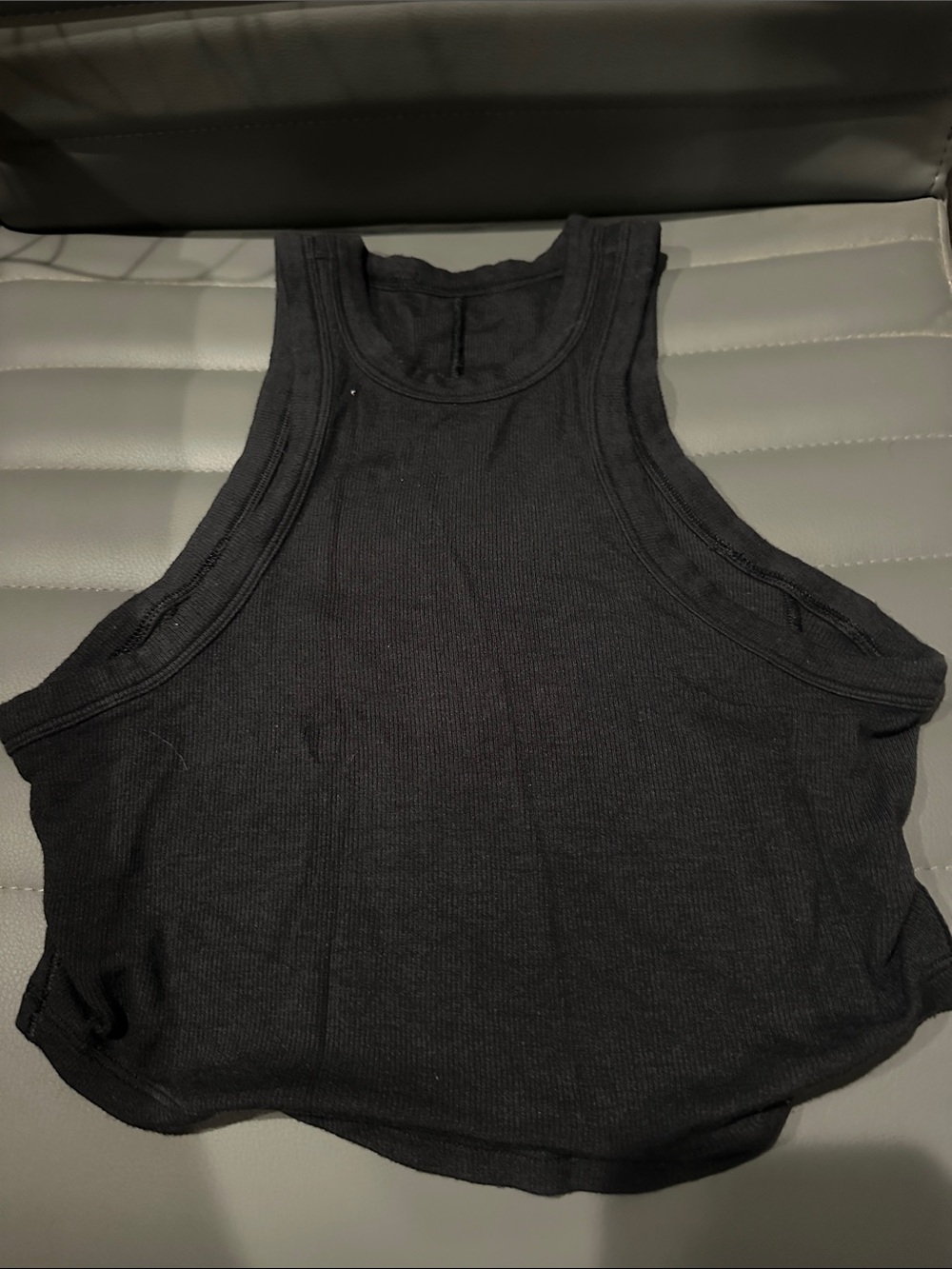 Lululemon- Women’s Black Ribbed Tank Top - Sleeveless Crop size 4